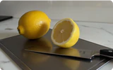 Citrus prepared on a titanium cutting board