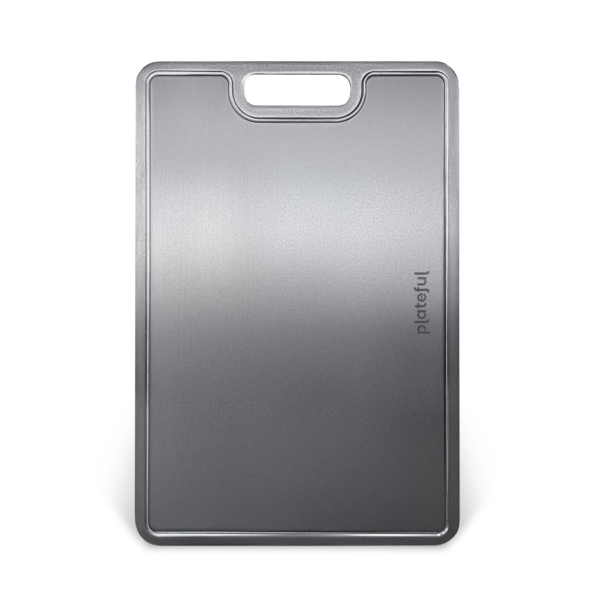 Titanium cutting board used for everyday food preparation