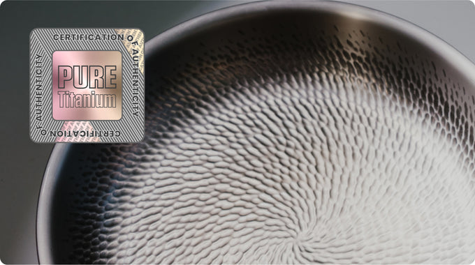 Certified pure titanium cookware