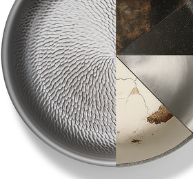 Titanium pan for multiple cooktops
