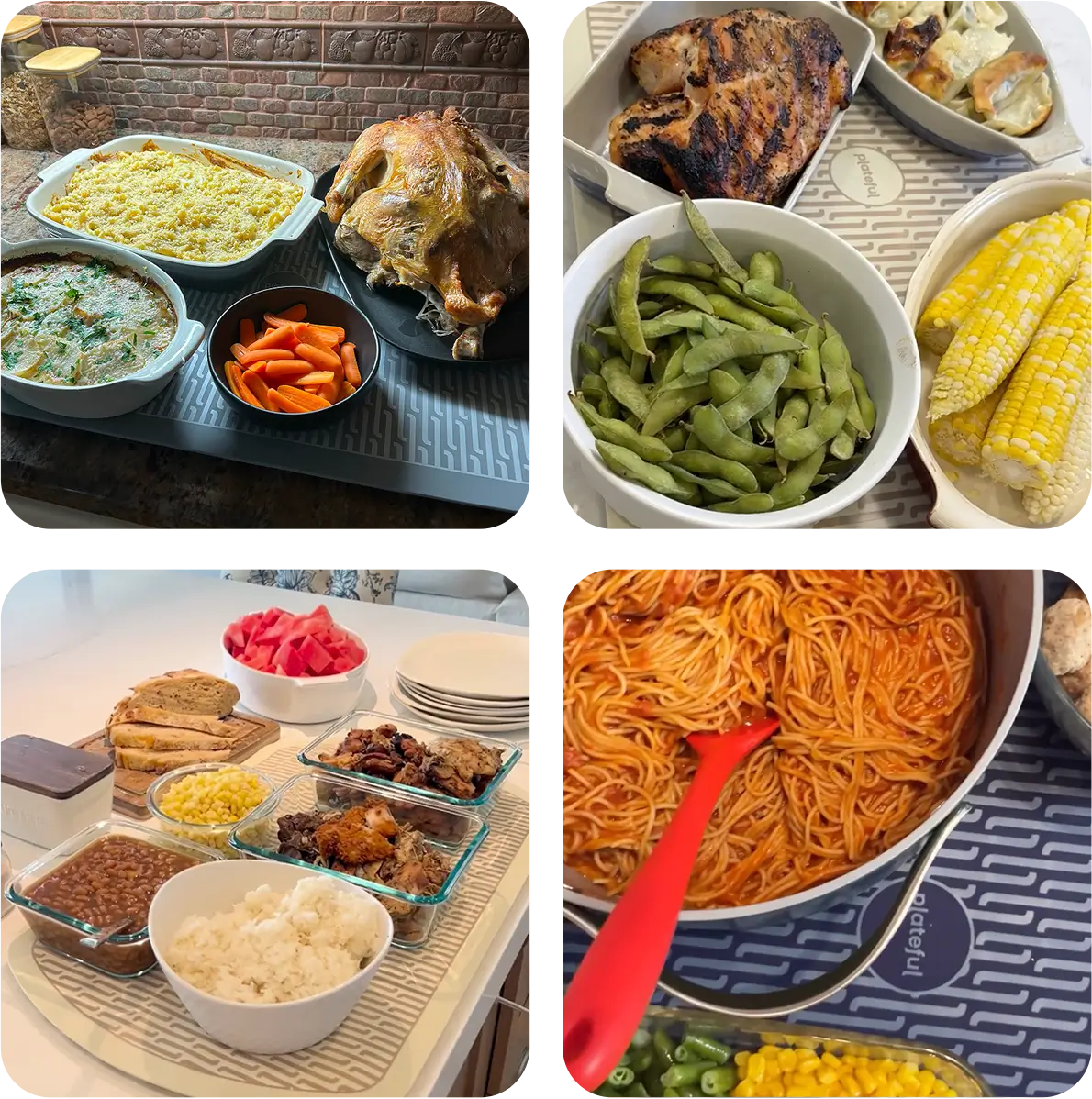 Food warming mat used for meals and gatherings